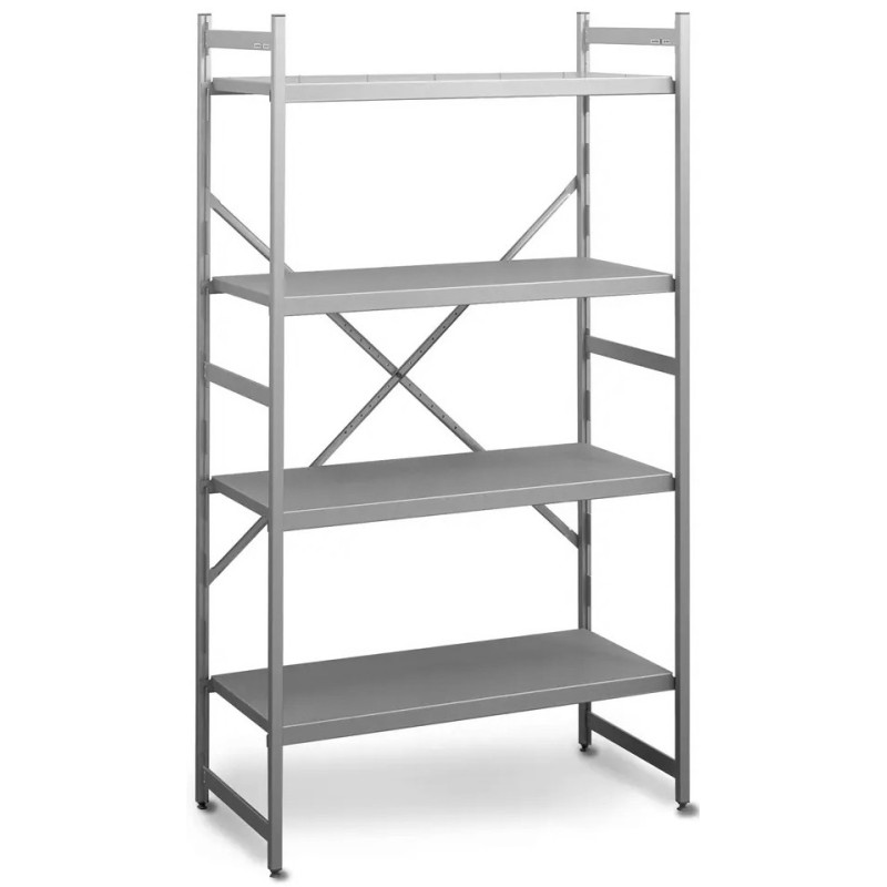 RAYONNAGE STRUCTURE ET CLAYETTES INOX 4 NIVEAUX