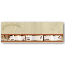 BANDE PANETIERE BOULANGERIE "LE FOURNIL" - 15x5 cm (lot de 10)