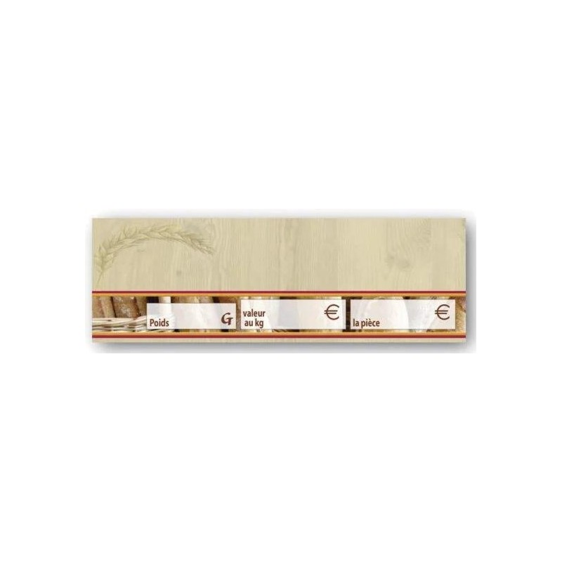 BANDE PANETIERE BOULANGERIE "LE FOURNIL" - 15x5 cm (lot de 10)