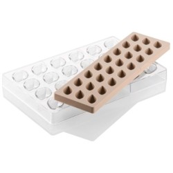 KIT SILICONE CHOCOLAT - 24 quenelles 42x26xht17 mm - 8ml