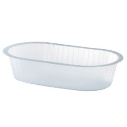 CAISSETTE PVC OPAQUE - OVALE - 89X40xht23 mm (Lot de 1000)