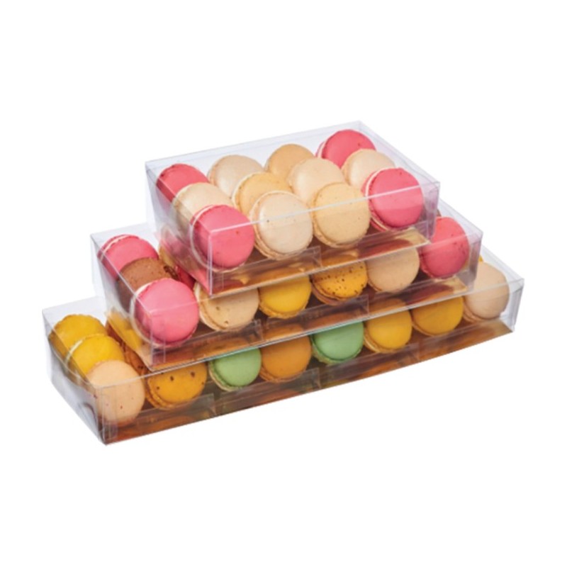 BOITE MACARONS PVC TRANSPARENT