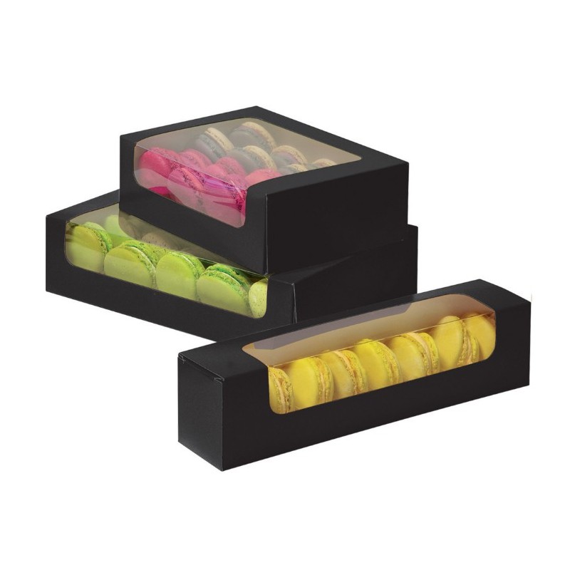 BOITE MACARONS NOIRE