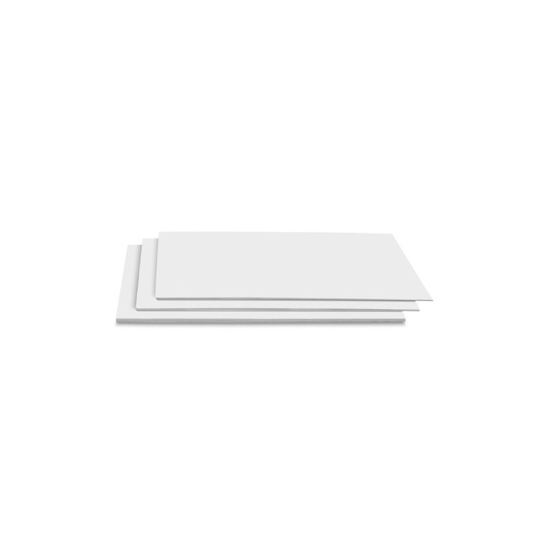 SUPPORT CARTON RECTANGLE BLANC - 130x45 mm (Lot de 200)