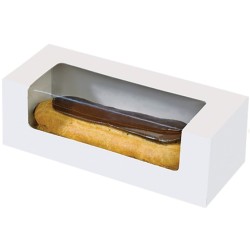 BOITE ECLAIR/MACARONS CARTON BLANC - 150x50ht50 mm (Lot de 50)