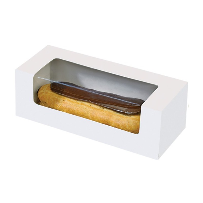 BOITE ECLAIR/MACARONS CARTON BLANC - 150x50ht50 mm (Lot de 50)