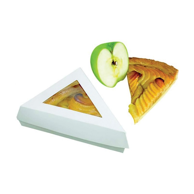 BOITE PÂTISSERIE TRIANGLE CARTON BLANC - 170x170ht130 mm (Lot de 50)