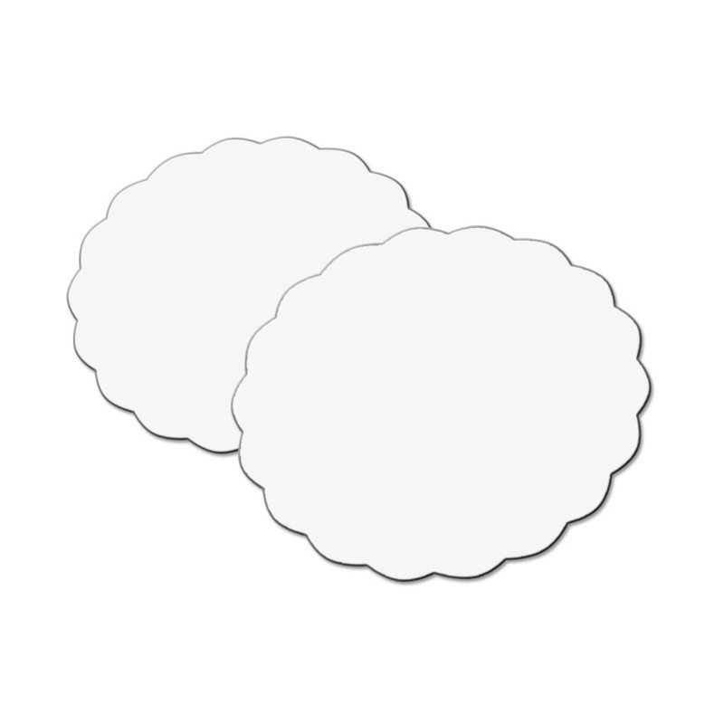 ROND FESTONNE CARTON BLANC
