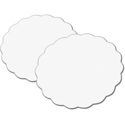 ROND FESTONNE CARTON BLANC