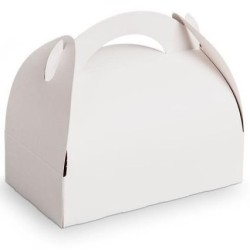 BOITE CARTON BLANC A POIGNEE