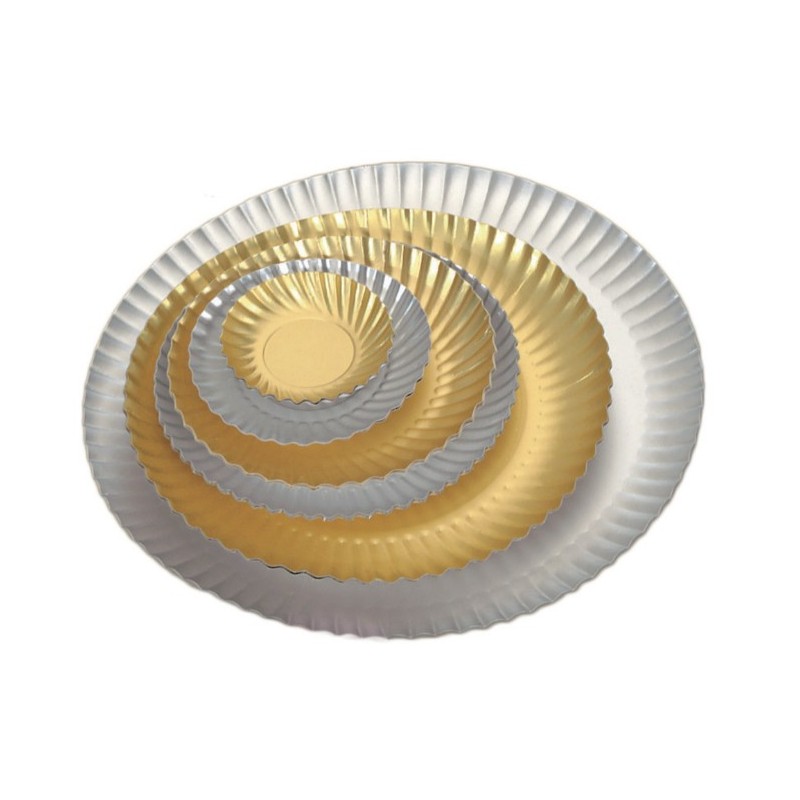 ASSIETTE CARTON METALLISE OR