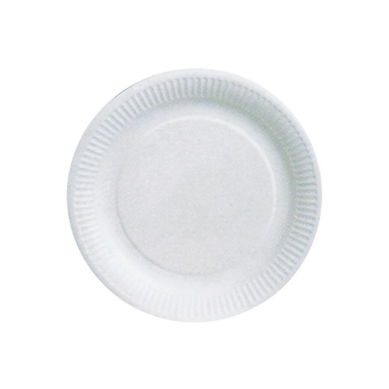 ASSIETTE CARTON BLANC BIODEGRADABLE