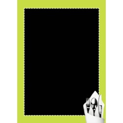 PANNEAU ARDOISE 400x600 mm Couvert faux cadre vert