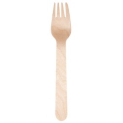 FOURCHETTE EN BOIS - Lg 160 mm (Lot de 50)