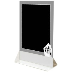 CHEVALET TABLE 150x220 mm Couvert gris + socle (lot de 3)