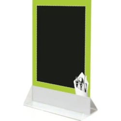 CHEVALET TABLE 150x220 mm Couvert vert + socle blanc (lot de 3)