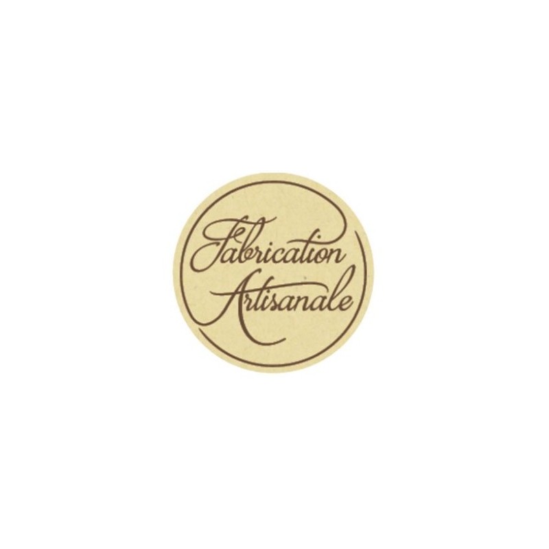 ETIQUETTE ADHESIVE "Fabrication Artisanale" - Ø35 mm (x500)