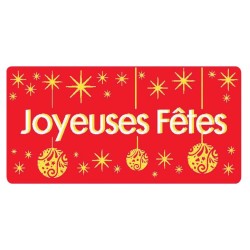 ETIQUETTE ADHESIVE "Joyeuses Fêtes"