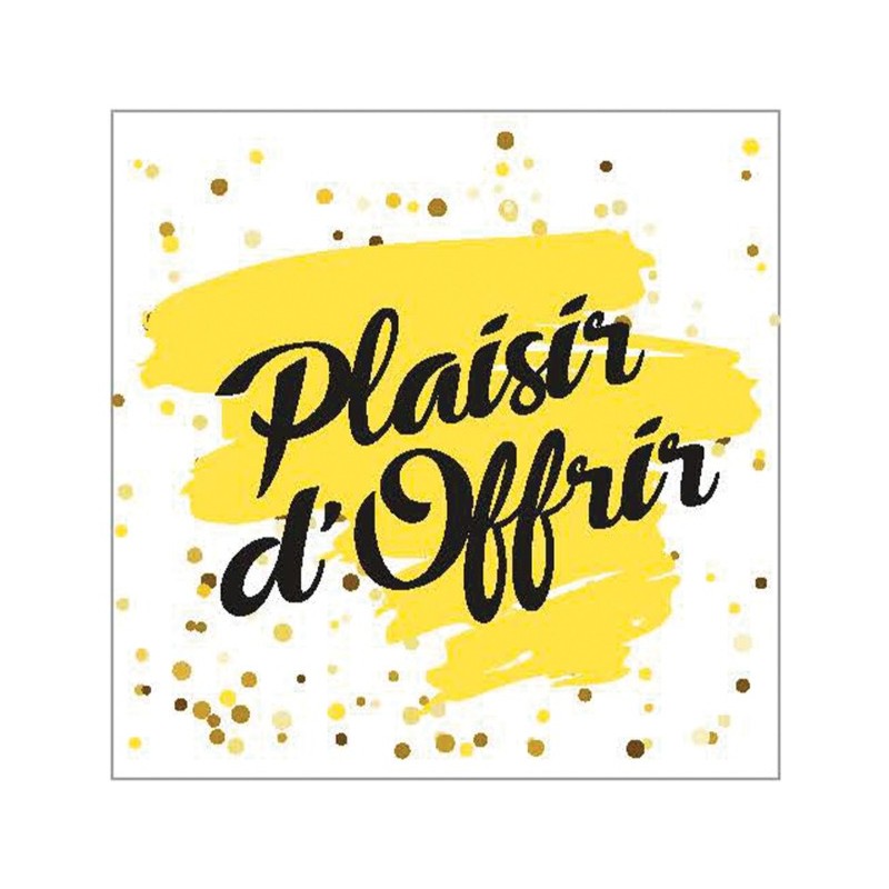 ETIQUETTE ADHESIVE "Plaisir d'offrir"