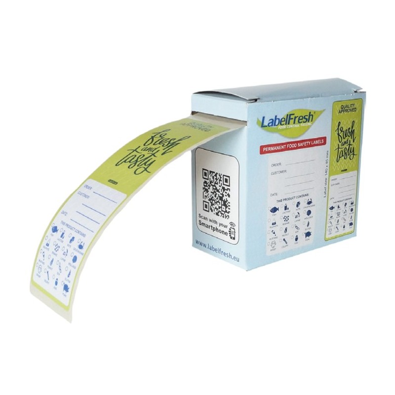 ETIQUETTES GARANTIE DE QUALITE 140X45 MM - rouleau de 250