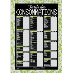 TARIF 490x690 mm Dentelle vert, Consommations + fil nylon