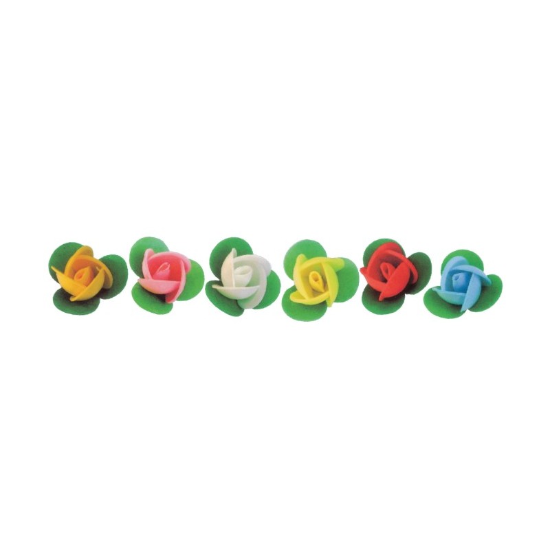 BOUTON DE ROSE ASSORTI AZYME - Ø 33 mm (x50)