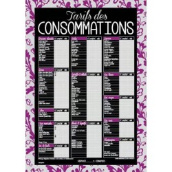 TARIF 490x690 mm Dentelle violet, Consommations + fil nylon