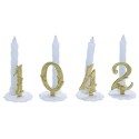 BOUGIE D'ANNIVERSAIRE AVEC SUPPORT - CHIFFRE OR
