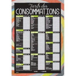 TARIF 490x690 mm Nova Consommations + fil nylon