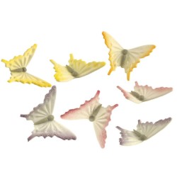 DECOR SUCRE - PAPILLONS ASSORTIS - 38x27x12 mm (x48)