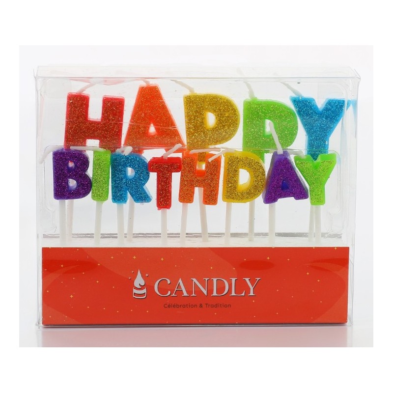 BOUGIES HAPPY BIRTHDAY