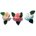 DECOR SUCRE - ROSE MOYENNE ROSE - Ø 35 mm (x15)