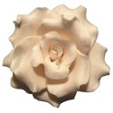 DECOR SUCRE - ROSE FRISEE BLANCHE NACREE - Ø 70 mm (x1)