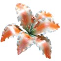 DECOR SUCRE - FLEUR DE LYS ORANGE - Ø 90 mm (x1)
