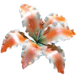 DECOR SUCRE - FLEUR DE LYS ORANGE - Ø 90 mm (x1)