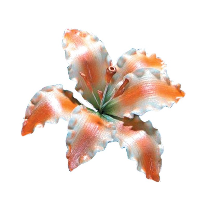 DECOR SUCRE - FLEUR DE LYS ORANGE - Ø 90 mm (x1)