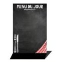 CHEVALET DE TABLE 150x250 mm Bistrot, R°/V°, 2 pliages (lot de 3)