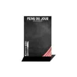 CHEVALET DE TABLE 150x250 mm Bistrot, R°/V°, 2 pliages (lot de 3)