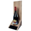 PRÉSENTOIR BOUTEILLE 150x160x390 mm faux bois (lot de 3)
