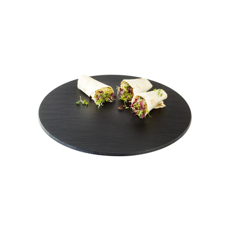 PRESENTOIR MELAMINE IMITATION ARDOISE - Ø 400 - NOIR