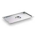 COUVERCLE INOX AVEC POIGNEE + ENCOCHE LOUCHE