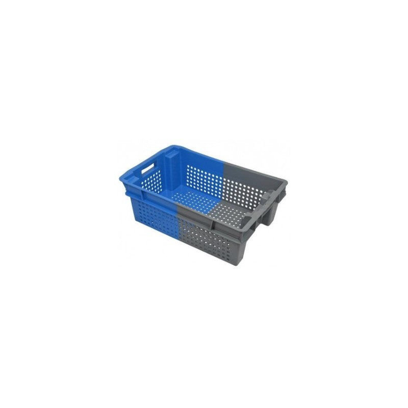BAC DE CRIEE EMBOITABLE GERBABLE 600X400XHT200 BLEU/GRIS