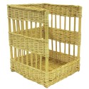 CLAIE CARREE OSIER NATUREL - 400x400xht500 mm