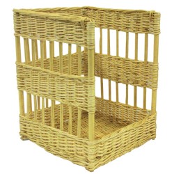 CLAIE CARREE OSIER NATUREL - 400x400xht500 mm