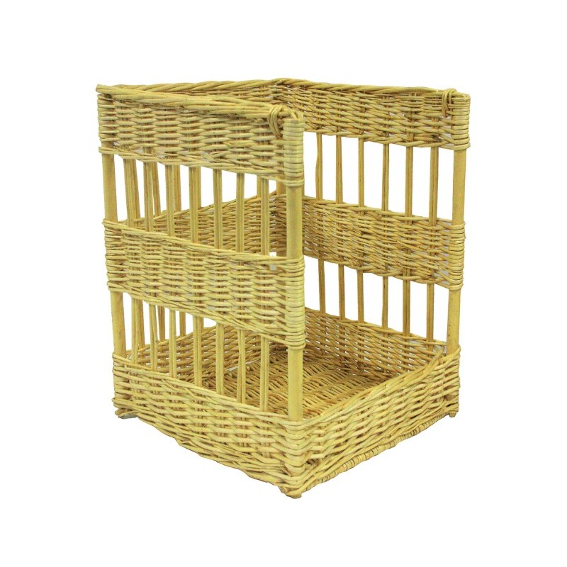 CLAIE CARREE OSIER NATUREL - 400x400xht500 mm