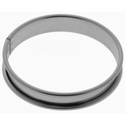 CERCLE A TARTE INOX BORD ROULE - PAR LOT