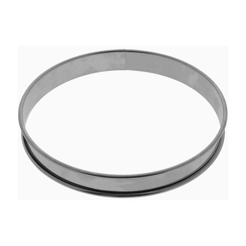 CERCLE TARTE INOX BORD ROULE