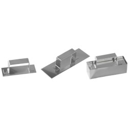 POUSSOIR A NONNETTE RECTANGLE INOX