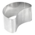 NONNETTE CROISSANT INOX - Dim 85x45ht45mm (Lot de 6)