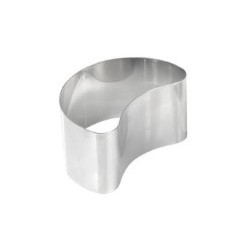 NONNETTE CROISSANT INOX - Dim 85x45ht45mm (Lot de 6)